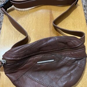 Leather Waist Bag - Brown
